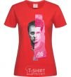 Женская футболка Бойцовский клуб розово-серый Красный фото