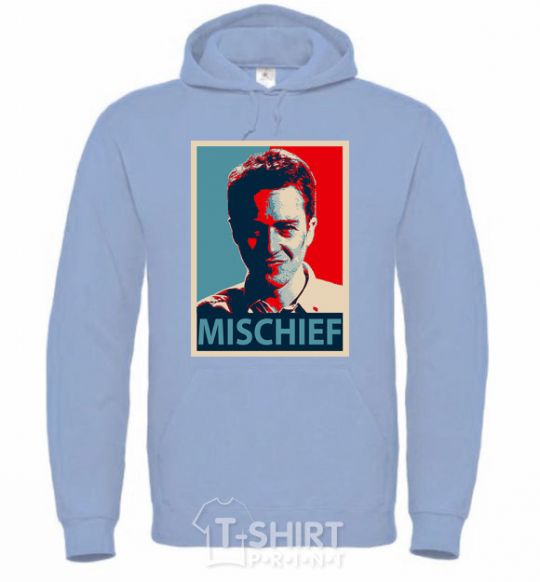 Men`s hoodie Mischief sky-blue фото