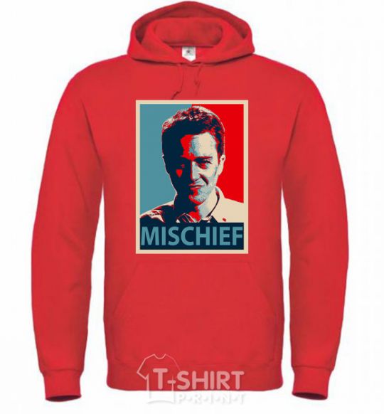 Men`s hoodie Mischief bright-red фото