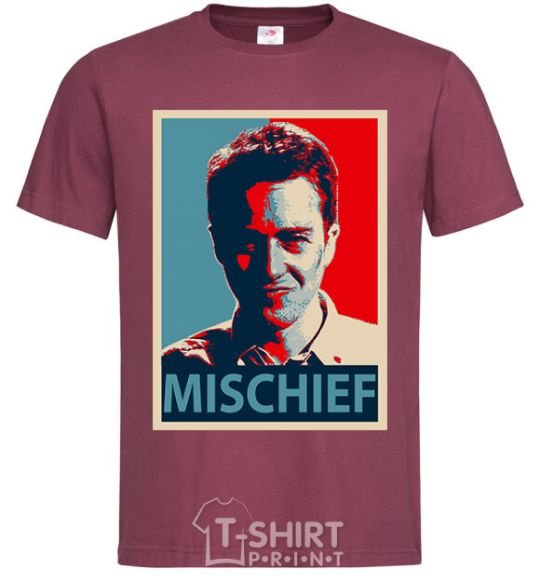 Men's T-Shirt Mischief burgundy фото