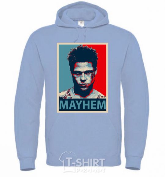 Men`s hoodie Mayhem sky-blue фото