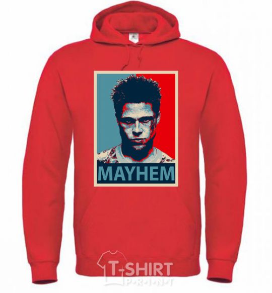 Men`s hoodie Mayhem bright-red фото