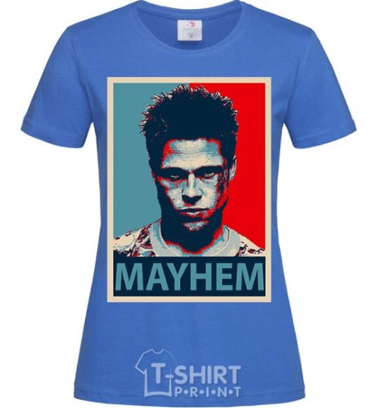 Женская футболка Mayhem Ярко-синий фото