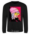 Sweatshirt SWAG girl with cigarette black фото