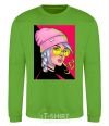 Sweatshirt SWAG girl with cigarette orchid-green фото