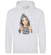 Men`s hoodie Billy Eilish paints sport-grey фото