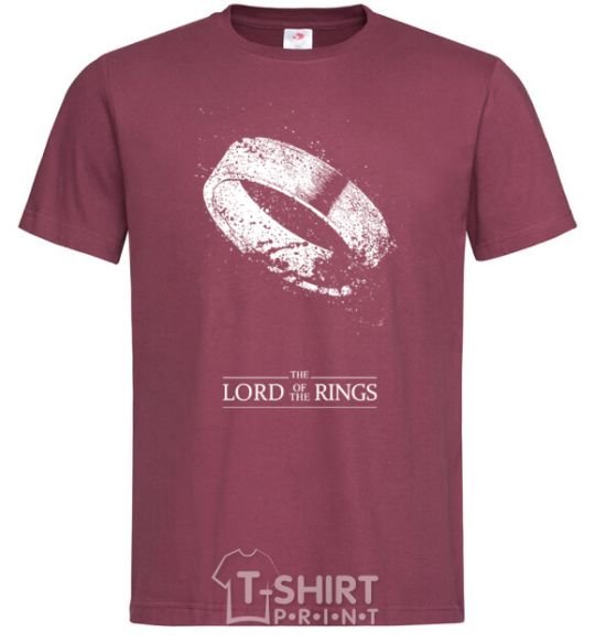 Men's T-Shirt The king of the rings burgundy фото