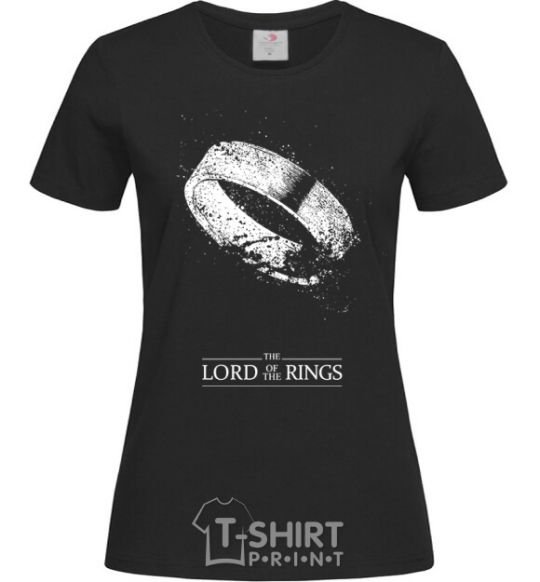 Women's T-shirt The king of the rings black фото