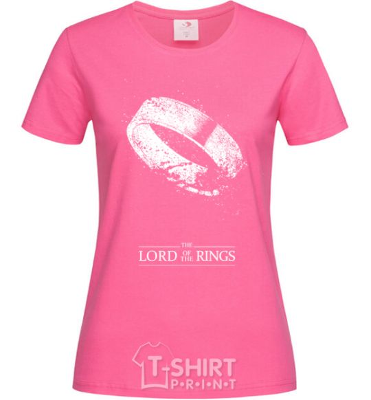 Женская футболка The king of the rings Ярко-розовый фото