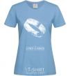 Women's T-shirt The king of the rings sky-blue фото