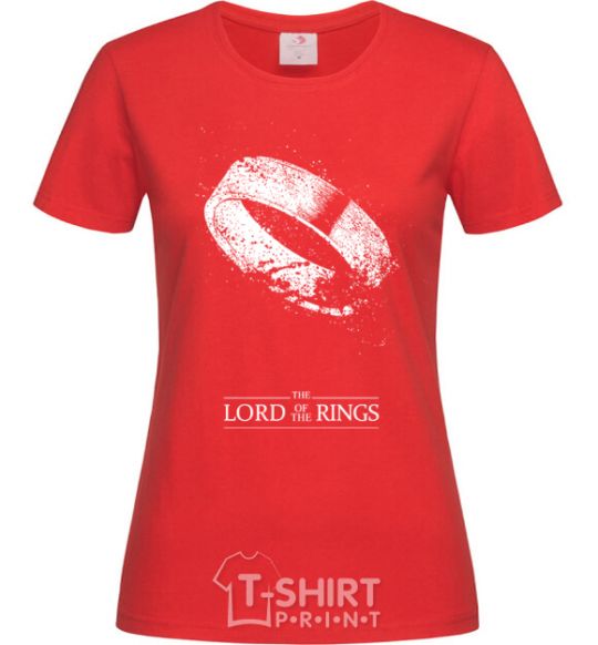 Women's T-shirt The king of the rings red фото