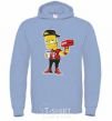 Men`s hoodie Supreme Bart sky-blue фото