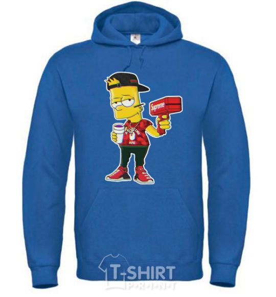 Men`s hoodie Supreme Bart royal фото