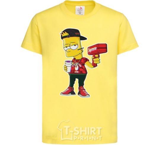 Kids T-shirt Supreme Bart cornsilk фото