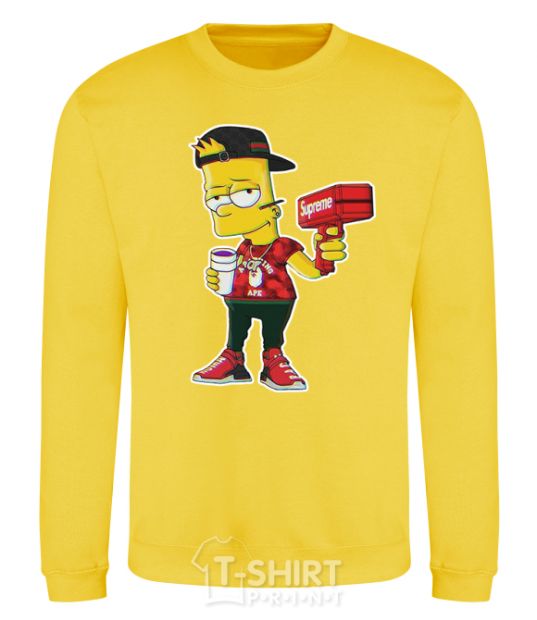 Sweatshirt Supreme Bart yellow фото