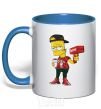 Mug with a colored handle Supreme Bart royal-blue фото