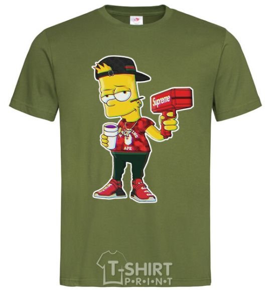 Men's T-Shirt Supreme Bart millennial-khaki фото