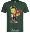 Men's T-Shirt Supreme Bart bottle-green фото