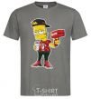 Men's T-Shirt Supreme Bart dark-grey фото