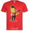 Men's T-Shirt Supreme Bart red фото