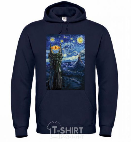 Men`s hoodie The Eye of Sauron navy-blue фото