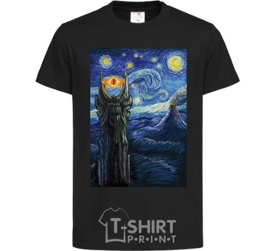 Kids T-shirt The Eye of Sauron black фото