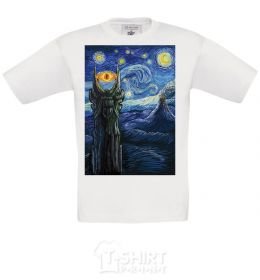 Kids T-shirt The Eye of Sauron White фото