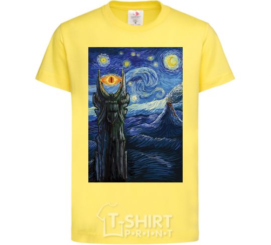 Kids T-shirt The Eye of Sauron cornsilk фото