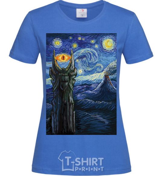 Women's T-shirt The Eye of Sauron royal-blue фото