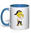 Mug with a colored handle Supreme Lisa royal-blue фото