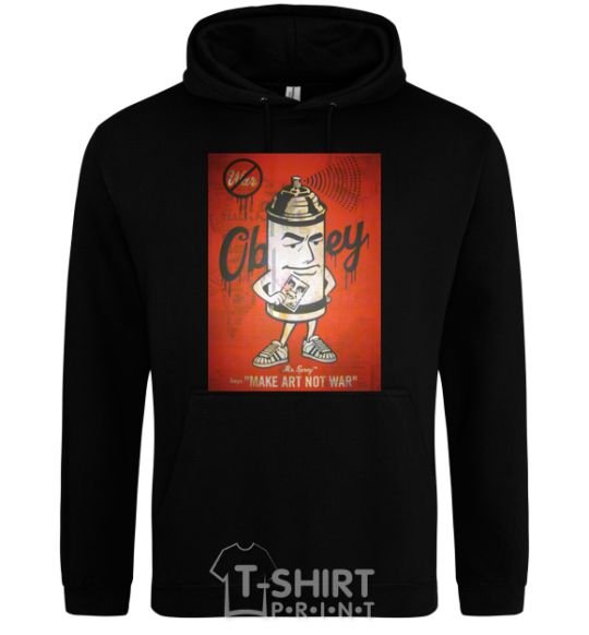 Men`s hoodie OBEY art black фото