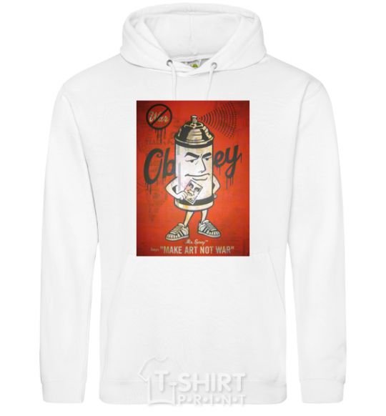 Men`s hoodie OBEY art White фото