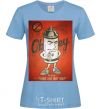 Women's T-shirt OBEY art sky-blue фото