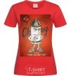 Women's T-shirt OBEY art red фото