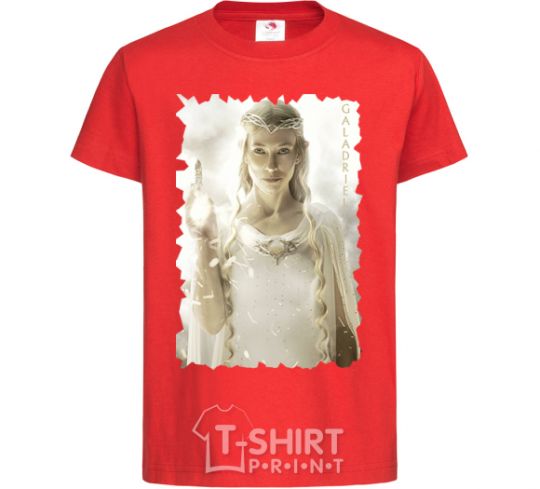 Kids T-shirt Galadriel red фото