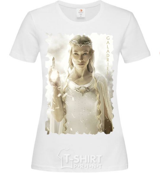 Women's T-shirt Galadriel White фото