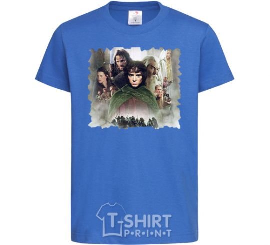 Kids T-shirt Lord of the Rings characters royal-blue фото