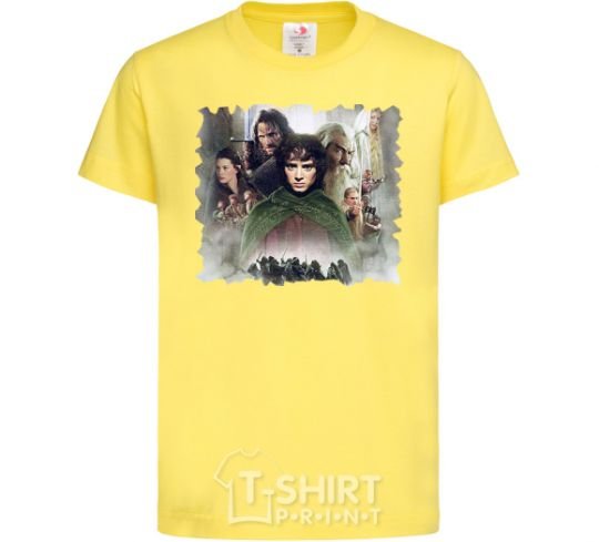 Kids T-shirt Lord of the Rings characters cornsilk фото