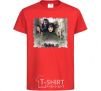 Kids T-shirt Lord of the Rings characters red фото