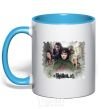 Mug with a colored handle Lord of the Rings characters sky-blue фото