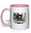 Mug with a colored handle Lord of the Rings characters light-pink фото