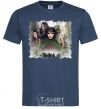 Men's T-Shirt Lord of the Rings characters navy-blue фото