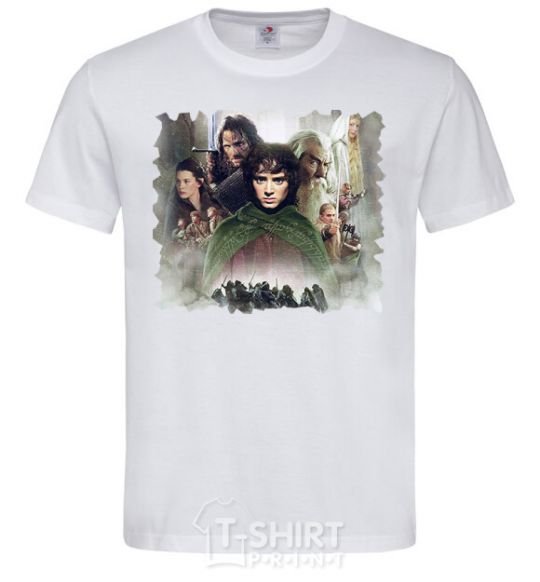 Men's T-Shirt Lord of the Rings characters White фото