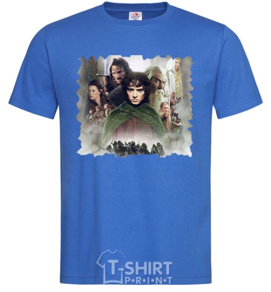 Men's T-Shirt Lord of the Rings characters royal-blue фото
