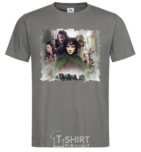 Men's T-Shirt Lord of the Rings characters dark-grey фото