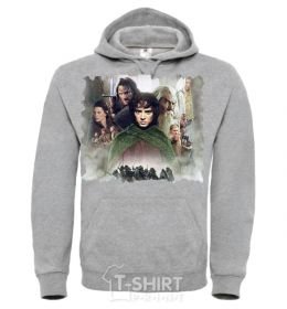 Men`s hoodie Lord of the Rings characters sport-grey фото