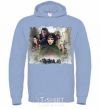 Men`s hoodie Lord of the Rings characters sky-blue фото