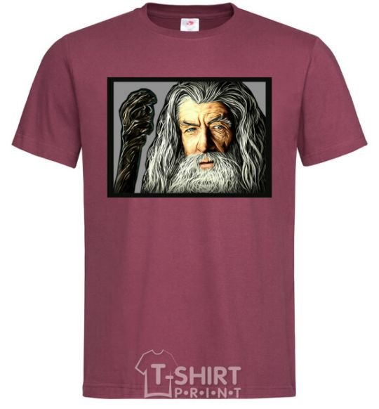 Men's T-Shirt Gandalf burgundy фото