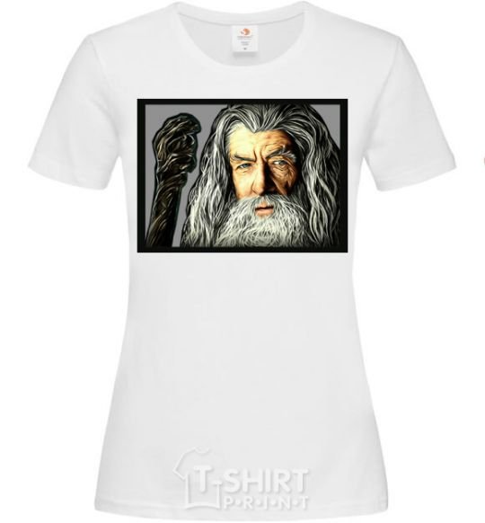 Women's T-shirt Gandalf White фото