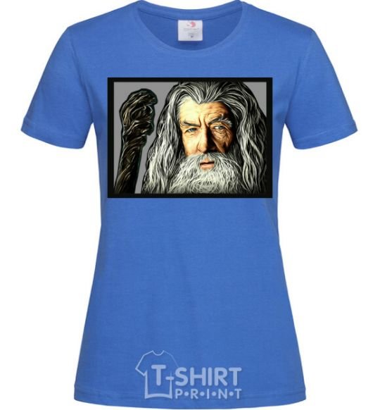 Women's T-shirt Gandalf royal-blue фото